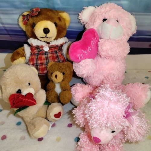 Stuffed toys used, pack for girls