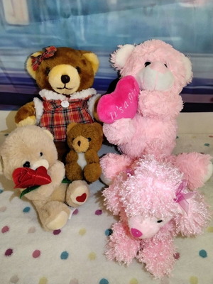 Stuffed toys used, pack for girls