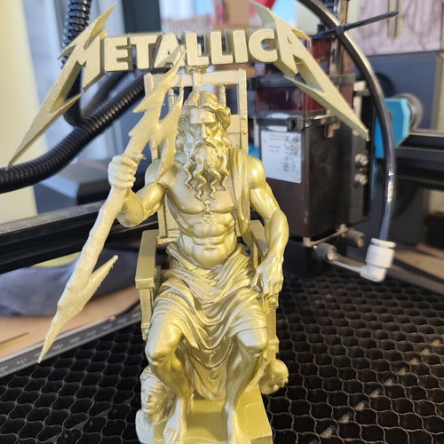 Metallica 3D Printed Figure New Gold Metallic