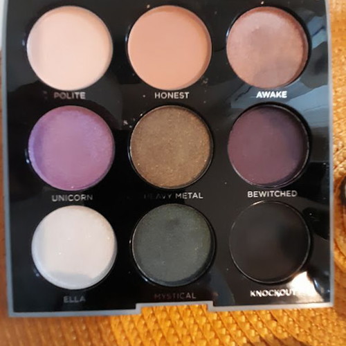 Set of used cosmetics with new Maybeline Sky High mascara