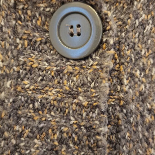 Cardigan with buttons and belt like new, size small, multicolor