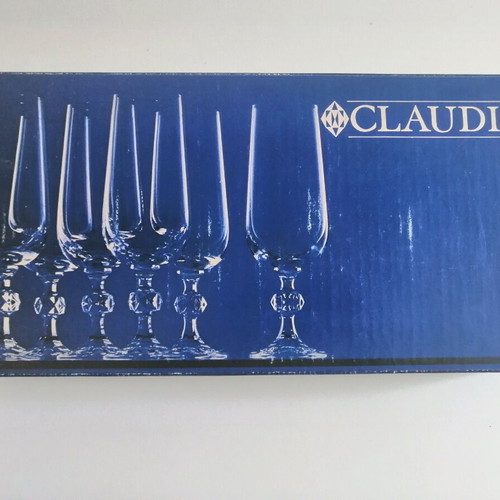 Claudia Champagne Glasses set of 6 new