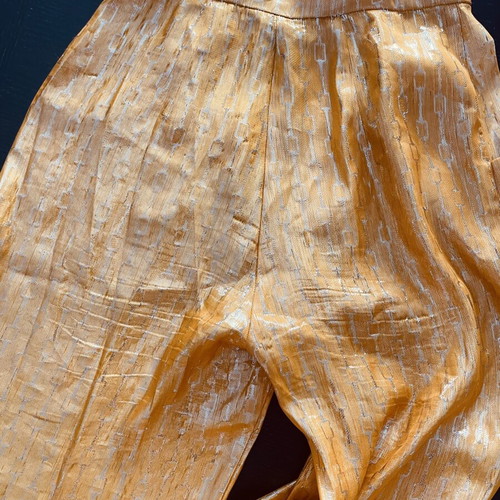 Nadia Rapti silk set like new, orange and gold