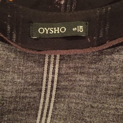 Oysho Oversized Floral Blouse 100% Viscose New, Dark Purple