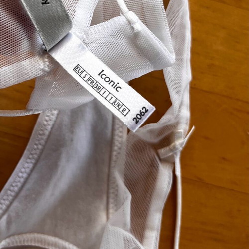 Luna white string underwear new, small
