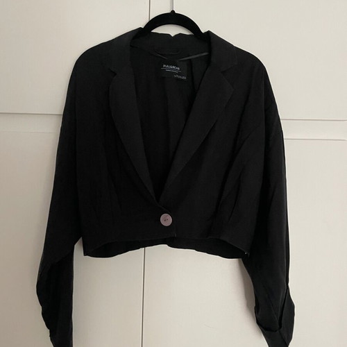 Short black jacket Pull & Bear small, used, 100% lyocell