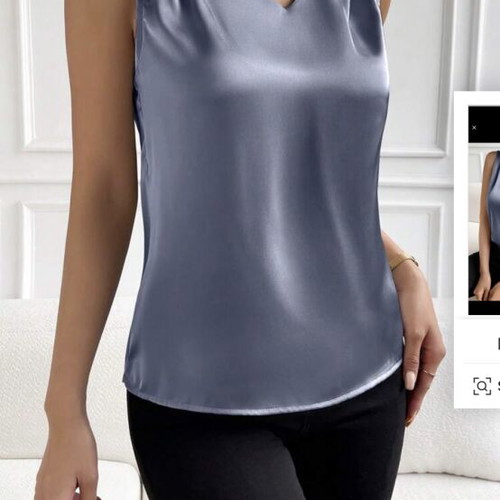 Satin top Shein like new, blue, sizes XS and S