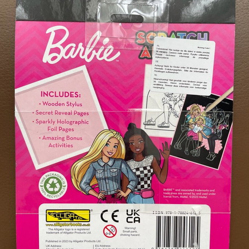 Barbie Scratch Art Pad new, sealed packaging