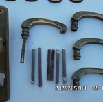 Brass door handles used
