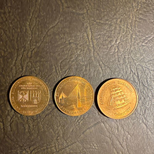 Set of 3 German commemorative medals new