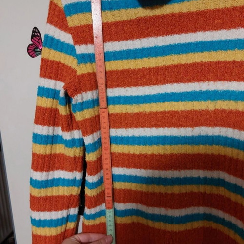 Simple colorful knitted turtleneck sweater