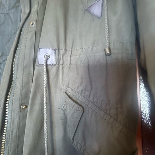 Mango parka like new with fur and leather details