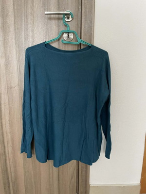 Petrol knitted sweater like new, loose-fit medium/oversized