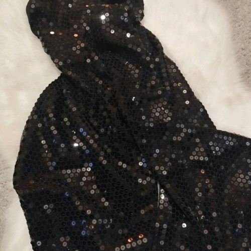 Black sequin scarf