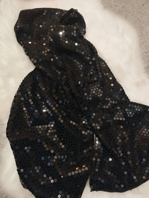 Black sequin scarf