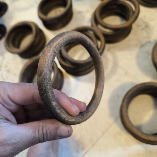 Wooden curtain rings new, pack of 150, 11cm