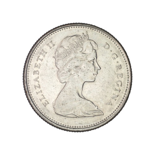 Canada 25 Cents 1967 silver coin used