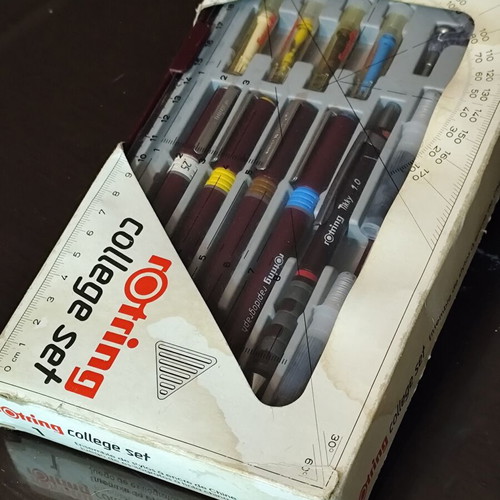 rOtring College Set technical drawing pens new