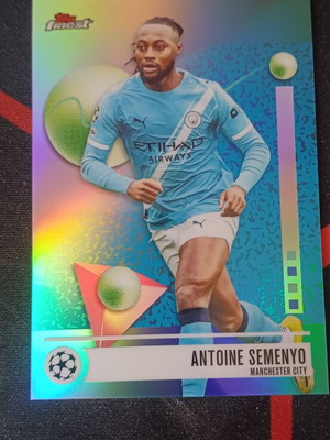 Topps Finest UEFA Club Competitions 2025/26 Antoine Semenyo Common Refractor Manchester City