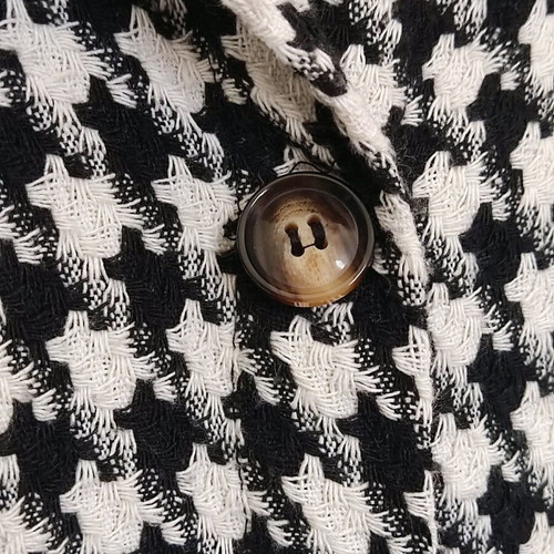 Pie de pull jacket spring black and white used, size L