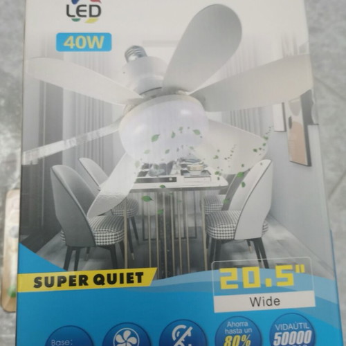 Modern ceiling fan E27 Φ52cm with light and remote 40W new