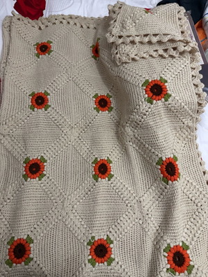 Knitted blanket like new 2x2.60 m