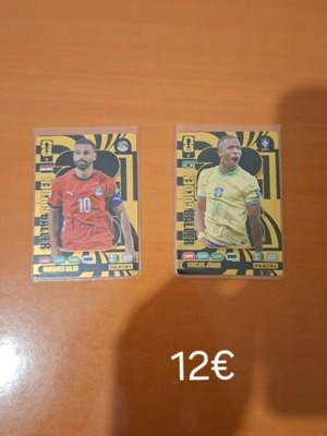 Panini football cards with protective sleeves