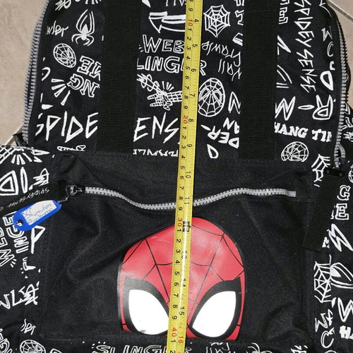 Spiderman backpack 45cm used with glow in the dark zipper