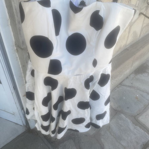 Polka Dot Dress size L new, black and white