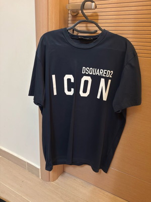 Dsquared2 blue T-shirt with iconic logo, like new, size XL