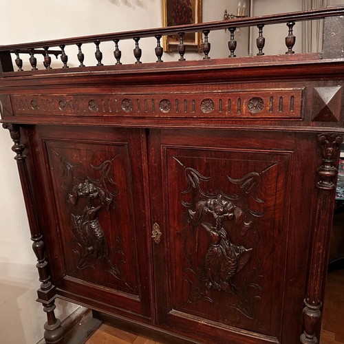 Carved vintage shelf furniture used