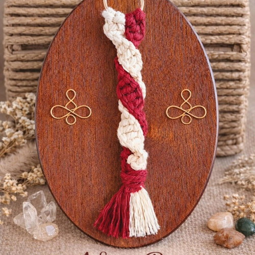 Macrame Keychain Made to Order, Twin Flow Series Multicolor
