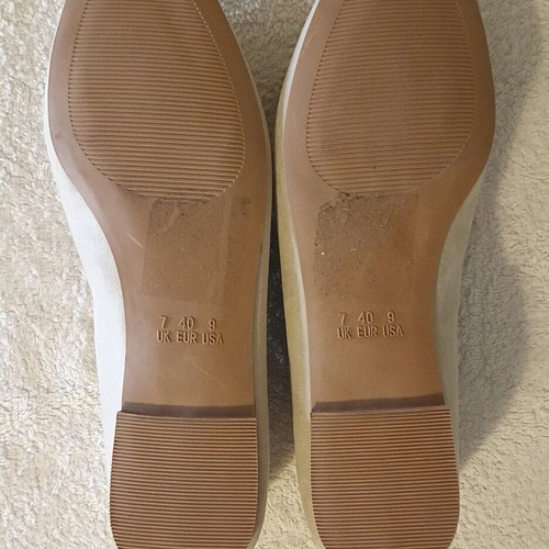 Primark women's ballerinas new, beige suede, size 40