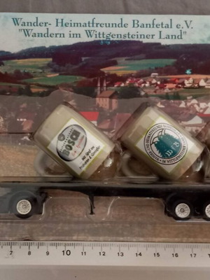 Φορτηγό νταλίκα σε κλίμακα H0 με διαφήμιση μπύρας, καινούργιο