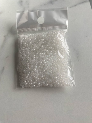 Seed beads transparent iridescent 2mm new