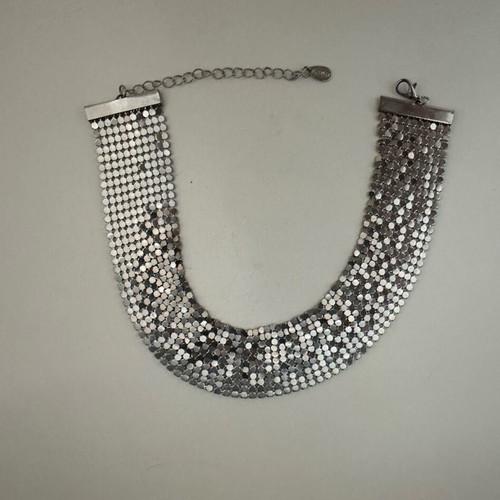 Tally Weijl metallic mesh choker necklace like new, Y2K vintage