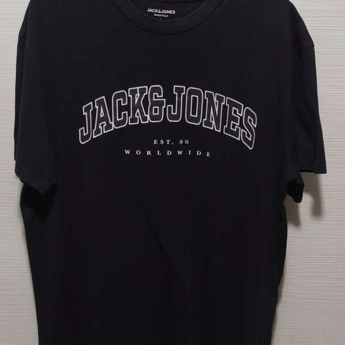 Jack & Jones Essentials men's black short-sleeve T-shirt
