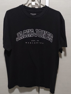 Jack & Jones Essentials men's black short-sleeve T-shirt