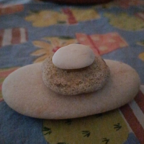 Handmade sea pebble composition new