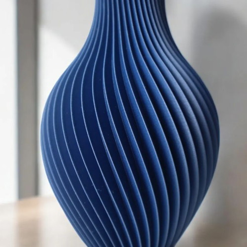Decorative vase with spiral design new, 3D printed