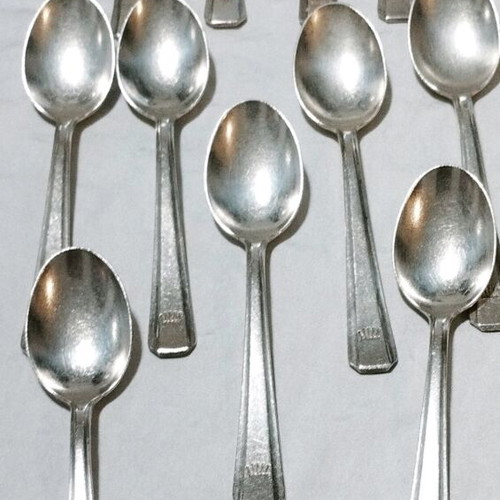 Hepp Pforzheim 44-Piece Silver-Plated Cutlery Set for 11 People used