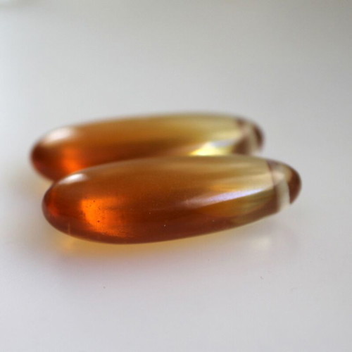 Resin focal bead set of 2 for jewelry making 39x19mm