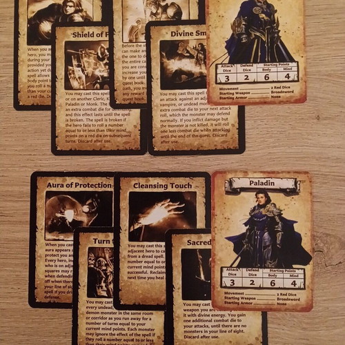 HeroQuest Paladin Hero expansion like new with 8 thematic Paladin spells