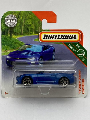 Matchbox 2016 Chevy Camaro Convertible μοντέλο αυτοκινήτου σε μπλε, 1:64