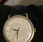 Hamilton vintage winding watch used, 1960s, gold tone