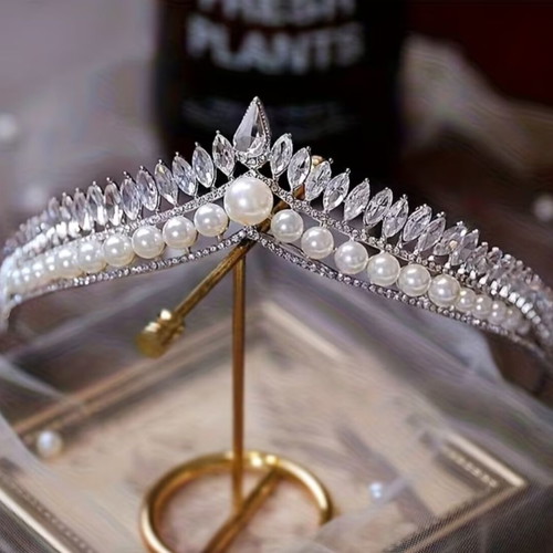 Bridal tiara with crystal rhinestones, new