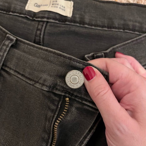 GAP wide leg jeans like new, black and grey, size 31r