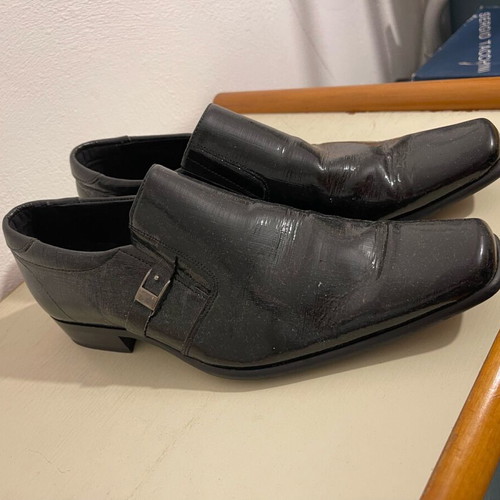 Damiani men's leather shoes like new, black, size 41