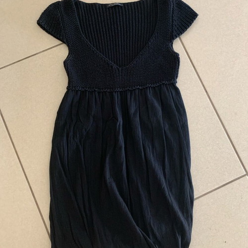 Knitted black mini dress like new