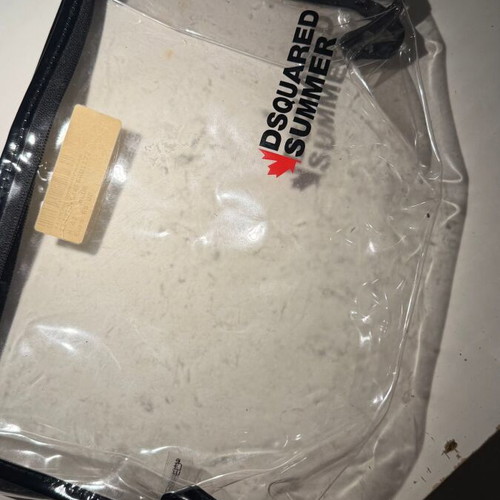 Dsquared2 Summer transparent toiletry bag like new, black and white